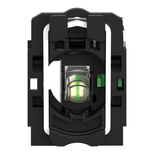 Mayer-DDS-Complete body/contact assembly and light block, Harmony XB5, XB4, with body/fixing collar, universal LED, 110...120V, 1NO-2
