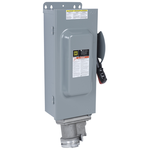Mayer-DDS-Safety switch, heavy duty, non fusible, 100A, 600VAC, 600VDC, 3 poles, 100hp, NEMA 12K, Appleton Powertite receptacle-1