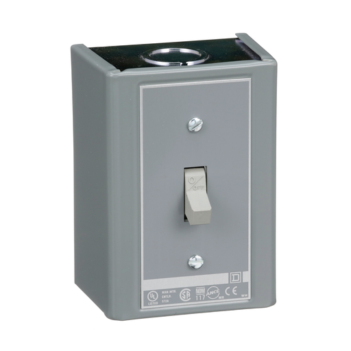 Product image for Square D 2510KGJ2 600 VAC 230 VDC 30 Amp 10 Hp 3-Pole NEMA 1 3-Phase Manual Switch