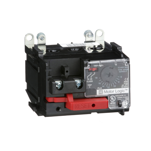 Product image for Square D 9065SF020 600 VAC 6 to 18 Amp 3-Phase Size 0 NEMA Solid State Thermal Overload Relay