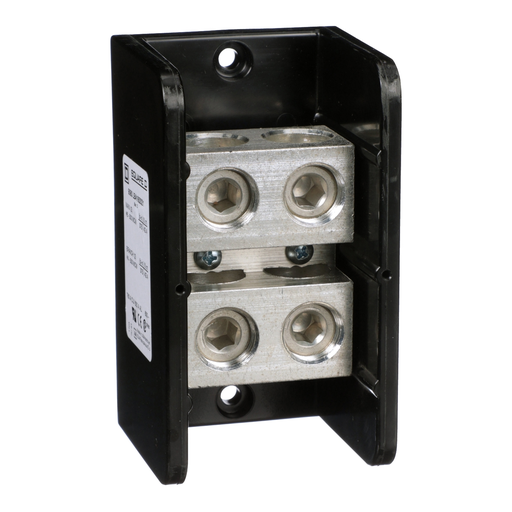 Product image for Square D 9080LBA1652021 760 Amp 600 Volt 4 AWG to 500 MCM Primary Phenolic 1-Pole Standard Power Distribution Block
