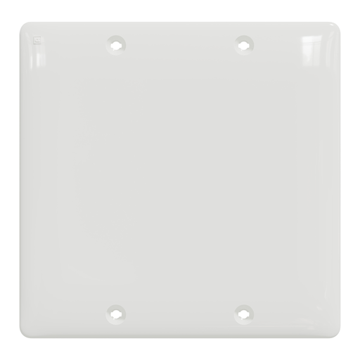 Mayer-DDS-Blank plate, X Series, 2 gang, white, matte finish-2