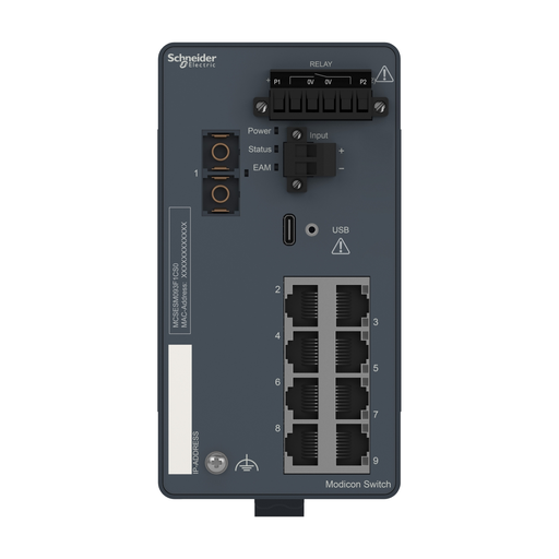 Mayer-DDS-Modicon Managed Switch - 8 ports for copper + 1 port for fiber optic single-mode-2