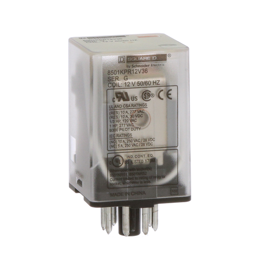 Product image for SQD 8501KPR12V36 Plug in relay, Typ