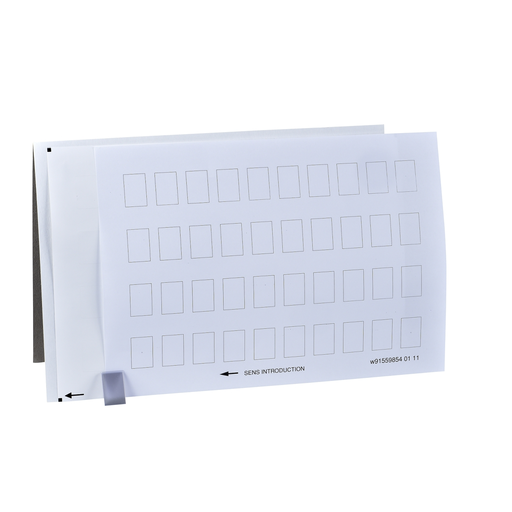 Mayer-DDS-Sheet of 40 legends, Harmony XB4, unmarked,  18 x 27mm for legend holder 30 x 50mm-1