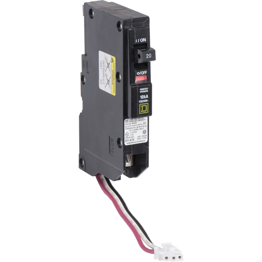 Mayer-DDS-Mini circuit breaker, QO, 20A, 1 pole, 120/240VAC, 10kA, plug in, Powerlink, load shedding-1
