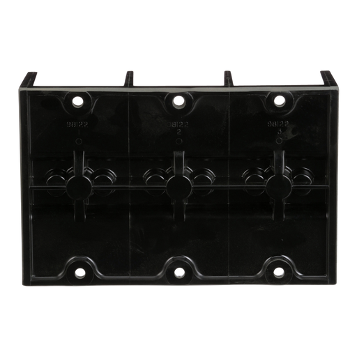 Mayer-DDS-Power distribution block, Linergy, 3 pole, 1 line, 6 load, 380A Cu, 310A Al, 600V-2