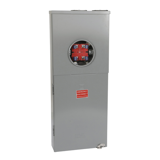 Product image for Square D SO2040M200S 240 VAC 200 Amp 1-Phase 3-Wire Overhead Service Ring Type Combination Meter Main