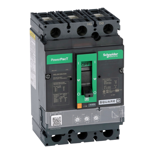 Product image for SQD HGL36100U33X Circuit breaker, P