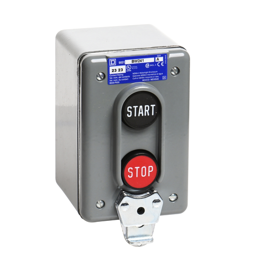 Product image for Square D 9001BW241 5 Amp 600 Volt Type B Control Station