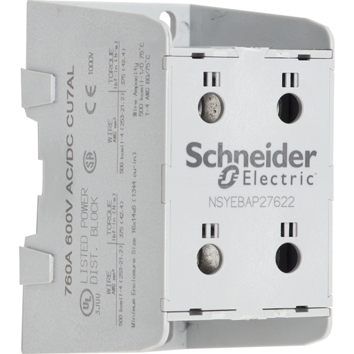 Mayer-DDS-Power distribution block, Linergy, enclosed, 760A CU, 620A AL, 600 V, 2 line side lug, 2 load side lug, AL lug, panel-1