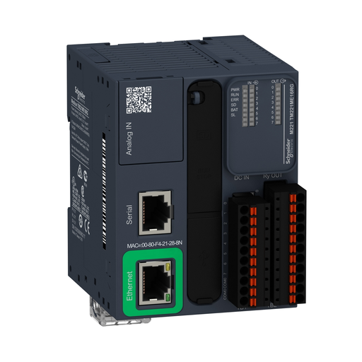 Mayer-DDS-logic controller, Modicon M221, 16 IO, relay, Ethernet, spring-1