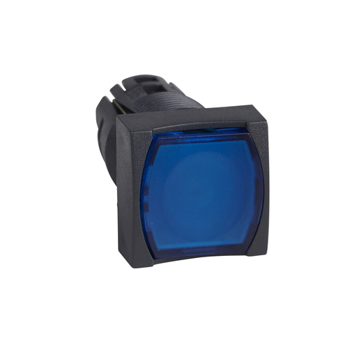 Mayer-DDS-Head for illuminated push button, Harmony XB6, blue square flush pushbutton Ø 16 spring return 12...24 V-1