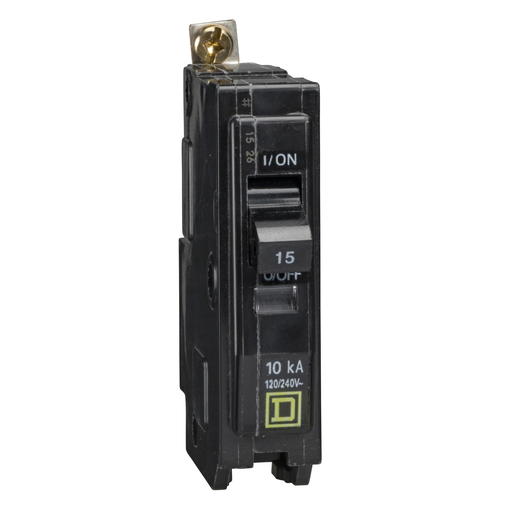 Product image for SQD QOB110VH MINI CIRCUIT BREAKER QO 10A 1-POLE 120/240VAC 22KA BOLT ON