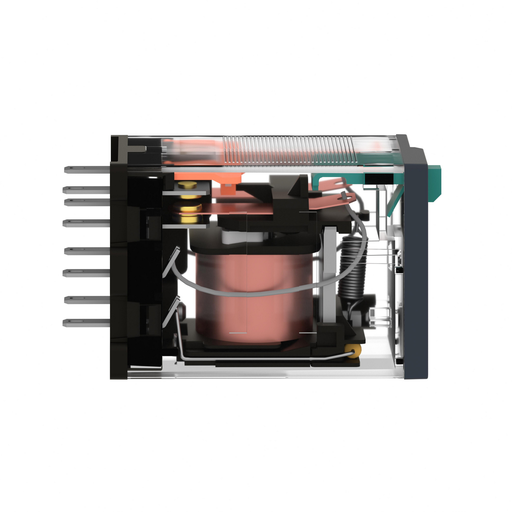 Mayer-DDS-miniature plug in relay, Harmony Electromechanical Relays, 12A, 2CO, lockable test but to n, 110V DC-3