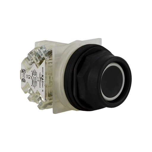 Product image for Square D 9001SKR2BH13 30 mm 600 VAC Momentary 1NO 1NC Black Lens Plastic Bezel Non-Illuminated Push Button