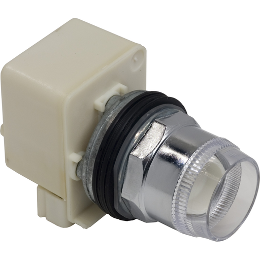Mayer-DDS-30mm push button, Type K, illuminated momentary, full guard, 24/28VAC/DC incandesant light module, no contacts or lens cap-1