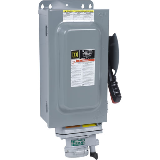 Mayer-DDS-Safety switch, heavy duty, fusible, 60A, 600VAC/DC, 3 poles, 50HP, NEMA 12K, Appleton Powertite receptacle-1