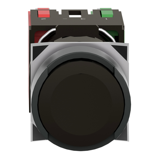 Mayer-DDS-Complete push button, Harmony XB6, black flush pushbutton, 16mm, spring return, 1NO + 1NC, unmarked-2