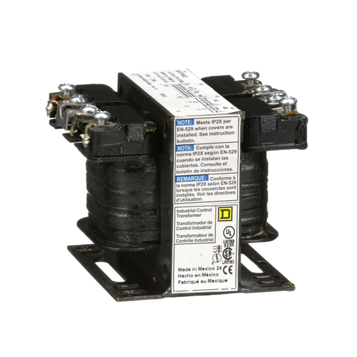 Product image for Square D 9070T50D2 50 VA 240 x 480 VAC Primary 24 VAC Secondary 1-Phase Control Transformer