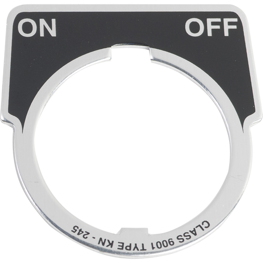 Mayer-DDS-30mm Push Button, Type K, aluminum legend plate, black, marked ON OFF-1