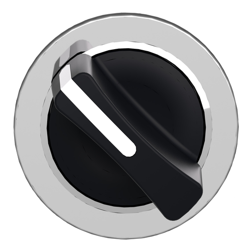 Mayer-DDS-Flush mounted selector switch head, Harmony XB4, metal, black, 30mm, 2 positions, stay put-2