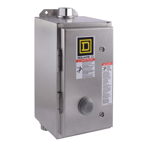 Mayer-DDS-NEMA Motor Starter, Type S, nonreversing, Size 0, 18A, 5 HP at 460 VAC, 5 kA SCCR, 3 phase, 3 pole, melting alloy, 120 VAC coil, NEMA 4/4X [TAA]-1