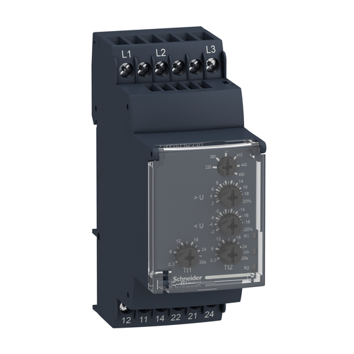 Product image for Square D RM35UB330 Voltage Control, 3 PHASE RELAY 250V 5AMP RM35