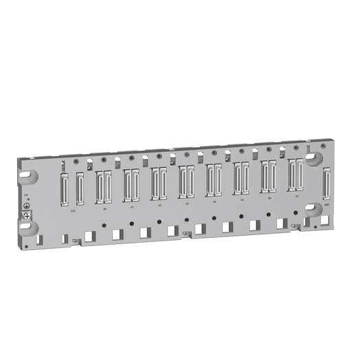 Product image for Square D BMEXBP0800 Rack, Modicon 8 SLOTS ETHERNET BACKPLANE