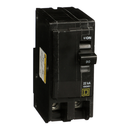 Product image for Square D QO290VH 2-Pole 90 Amp 120/240 VAC Plug-On Miniature Circuit Breaker
