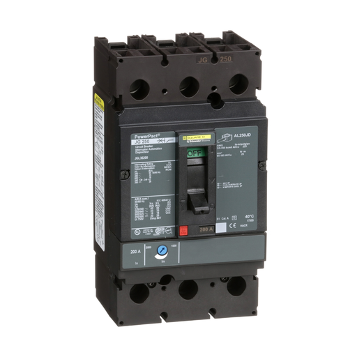Product image for Square D JGL36200 600 Volt 200 Amp Molded Case Circuit Breaker