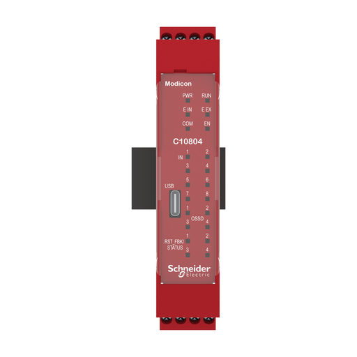Mayer-DDS-Safety controller, Modicon MCM, 8 inputs 4 outputs, combined with backplane expansion connector, screw-2