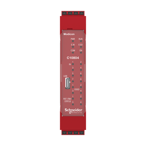 Mayer-DDS-Safety controller, Modicon MCM, 8 inputs 4 outputs, monitors expansion modules, spring-2