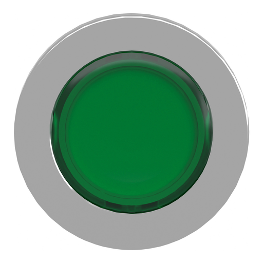 Mayer-DDS-Head for pilot light, Harmony XB4, flush mounted, green, 30mm, with plain lens, universal LED-2
