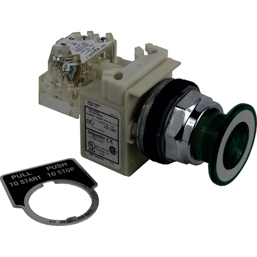 Product image for Square D 9001KR9P1GH13 30 mm 10 Amp 600 VAC Push Button