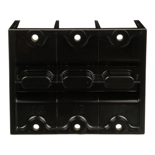 Mayer-DDS-Power distribution block, Linergy, 3 pole, 2 line, 6 load, 350A Cu, 270A Al, 600V-2