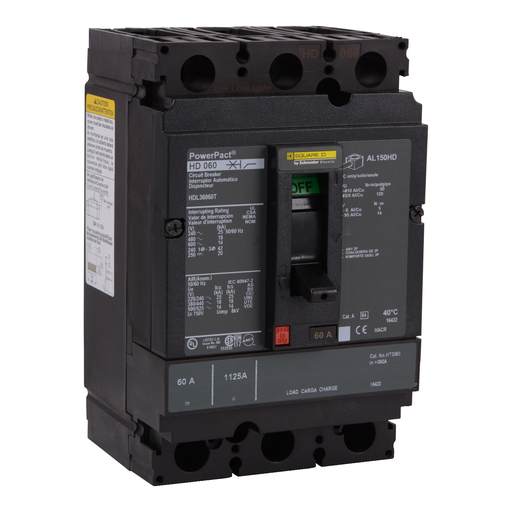 Product image for SQD HDL36060U44X Circuit breaker, P