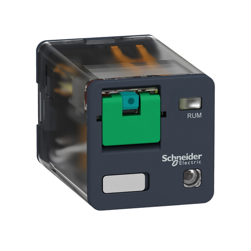 RUMC32BD - universal plug in relay, Harmony Electromechanical Relays, 10A, 3CO, with LED, lockable test but to n, 24V DC