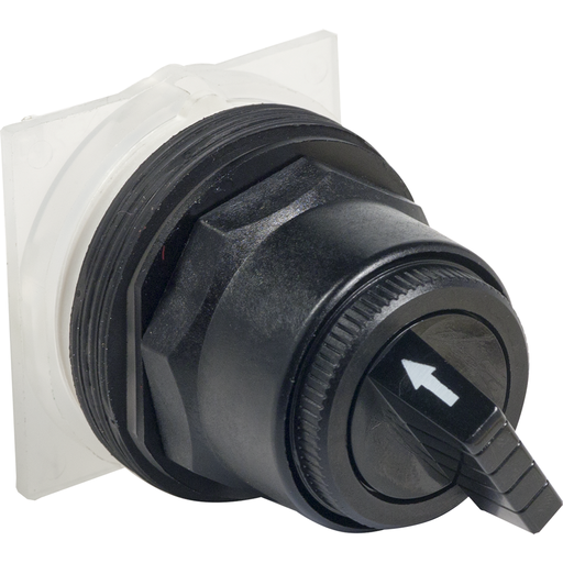 Product image for Square D 9001SKS34B 30 mm 2-Position Black Maintained/Momentary Knob Non-Illuminated Selector Switch Operator