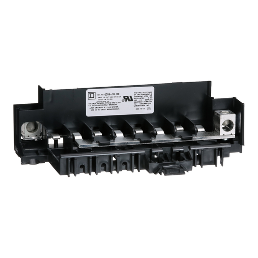 Product image for Square D QON816L100 240 VAC 100 Amp 1-Phase 3-Wire Miniature Circuit Breaker Mounting Base