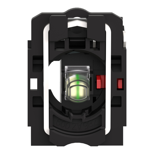 Mayer-DDS-Complete body contact assembly and light block, Harmony XB5, XB4, with body fixing collar, universal LED, 24V 1NC-2