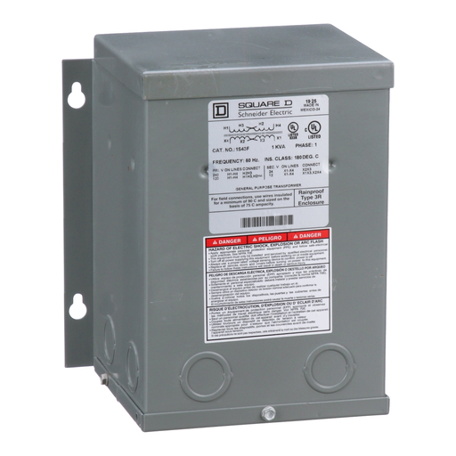 Product image for Square D 1S43F 1 kVa 120 x 240 VAC Primary 12/24 VAC Secondary Dry Type Buck and Boost Transformer