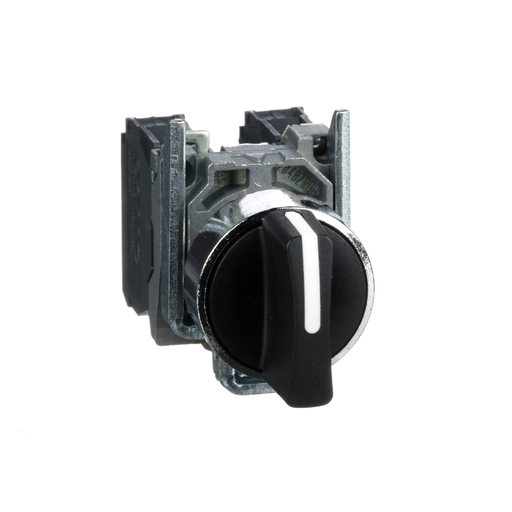 Picture of XB4BD33 - Harmony, 22mm Push Button, 3 position selector switch, black, maintained, 2 NO, 600 V