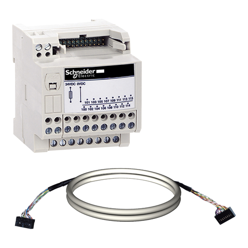 Mayer-DDS-passive connection sub-base ABE7 - 16 inputs or outputs - Micro/Premium cable 1m-1