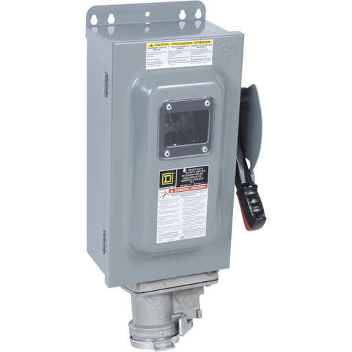 Mayer-DDS-Safety switch, heavy duty, fusible, 60A, 600VAC/DC, 3 poles, 50HP, NEMA 12K, Crouse-Hinds Arktite, viewing window-1