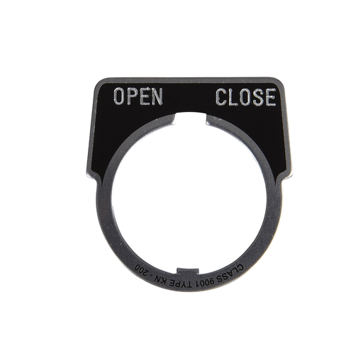Mayer-DDS-Legend, Harmony 9001K, Harmony 9001SK, 30mm, aluminium, black with silver letters, 40x43mm, marking OPEN-CLOSE-1