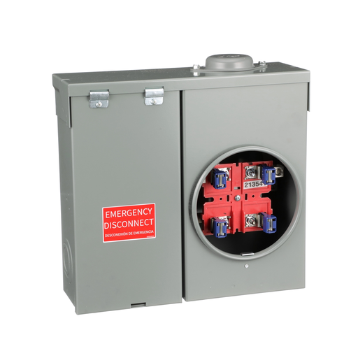 Product image for Square D C125RB 120/240 VAC 125 Amp 1-Phase 3-Wire NEMA 3R Overhead/Underground Service Ring Type Meter Main