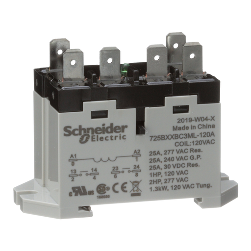 Product image for SQD 725BXXBC3ML-120A Power relay, S