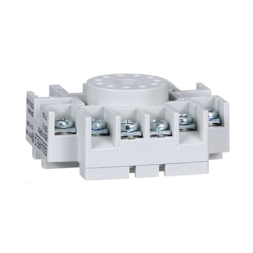 Product image for Square D 8501NR61B 600 VAC 5 Amp Din Rail/Direct Panel Mount 1-Tier Relay Socket