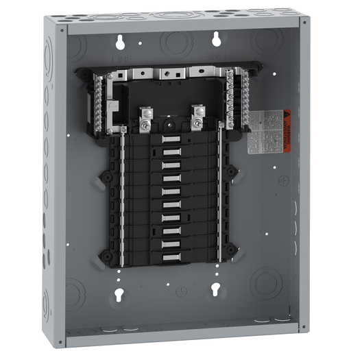Mayer-DDS-Load center, QO, 1 phase, 20 spaces, 24 circuits, 125A convertible main lugs, PoN, NEMA1, gnd bar-1